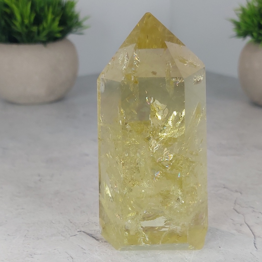 Lemon Citrine Point | Stone of Abundance, Positivity & Personal Power